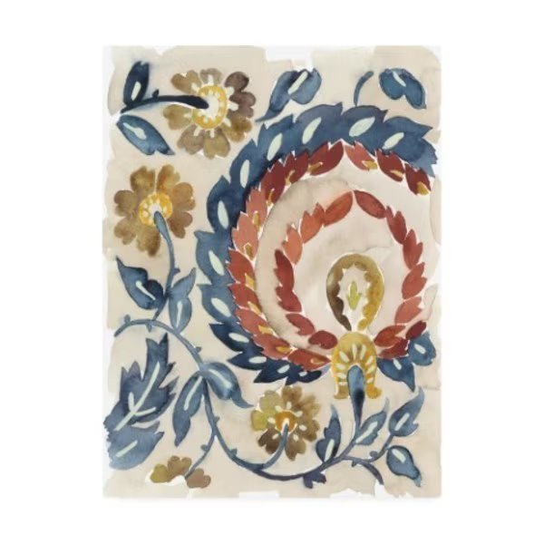 Chariklia Zarris 'Paisley Path I' Canvas Art, 35x47, Trademark Fine Art, Mfr#: WAG15207-C3547GG